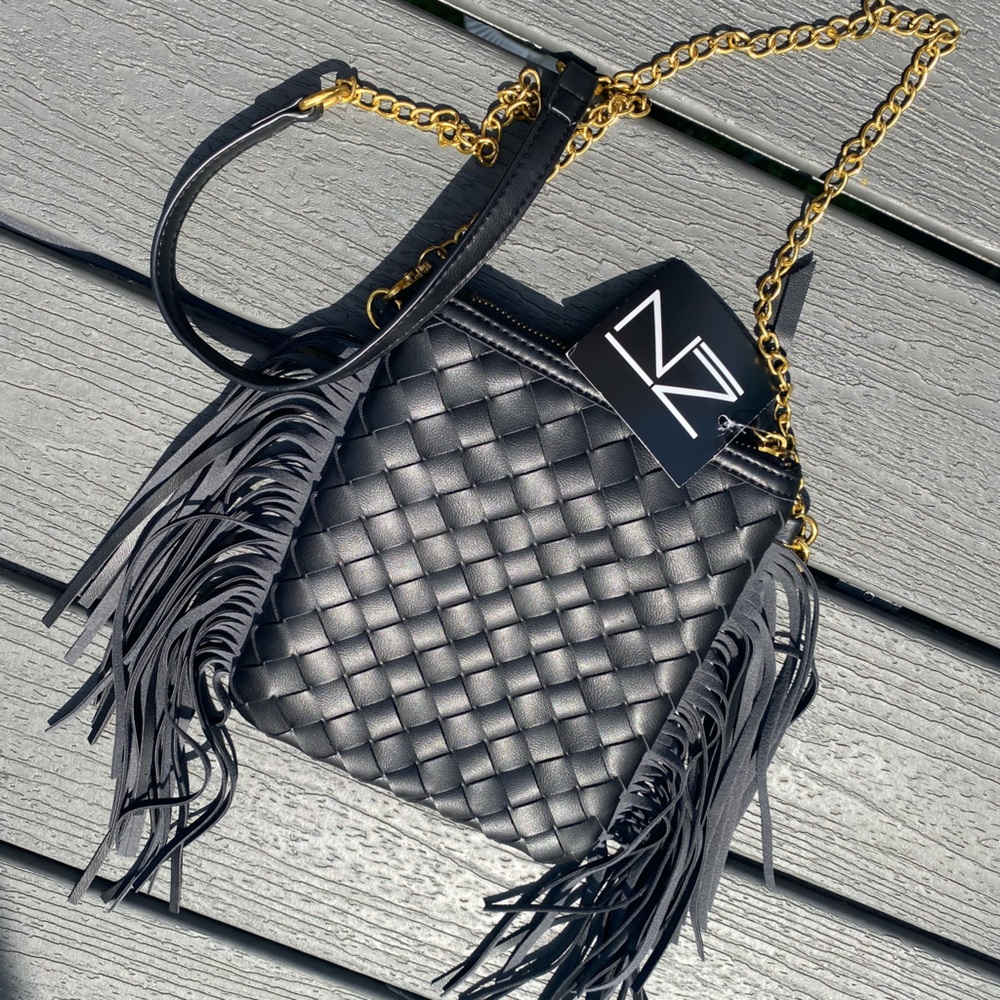 Black fringe purse